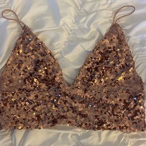 Free People Sequined Bra Top